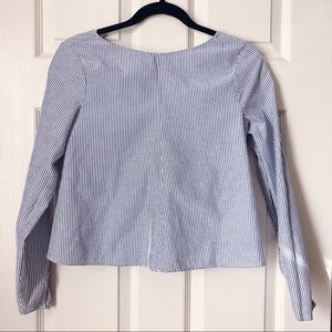 Zara Striped Blouse with Bow on back